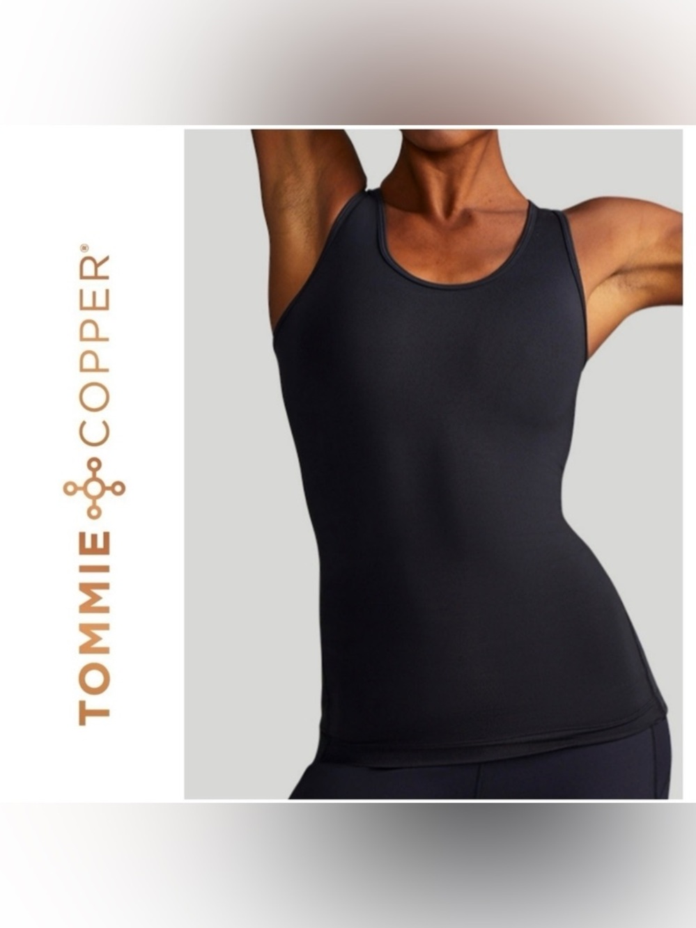 Tommie Copper BLUE  Athletic Tank Top LOWER BACK SUPPORT XXL NWT
